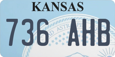 KS license plate 736AHB