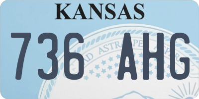KS license plate 736AHG