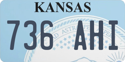 KS license plate 736AHI