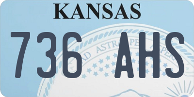 KS license plate 736AHS