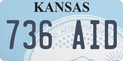 KS license plate 736AID
