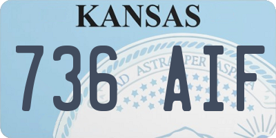 KS license plate 736AIF