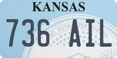 KS license plate 736AIL