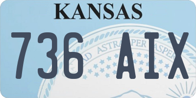 KS license plate 736AIX