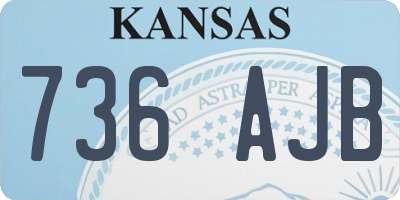 KS license plate 736AJB