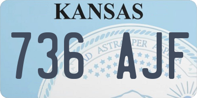 KS license plate 736AJF