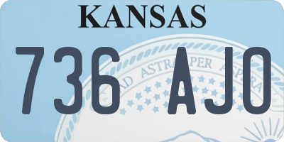 KS license plate 736AJO