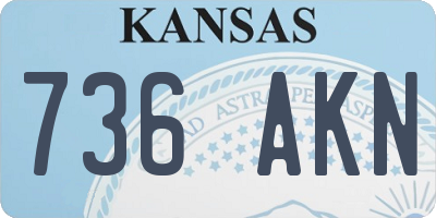 KS license plate 736AKN