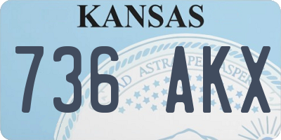 KS license plate 736AKX