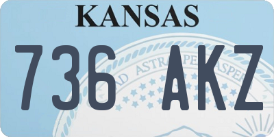 KS license plate 736AKZ
