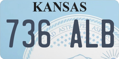 KS license plate 736ALB