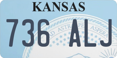 KS license plate 736ALJ