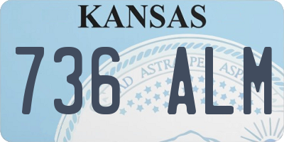 KS license plate 736ALM