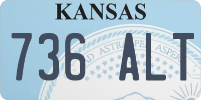 KS license plate 736ALT