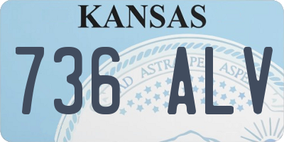 KS license plate 736ALV