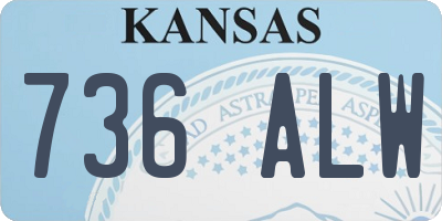 KS license plate 736ALW