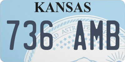 KS license plate 736AMB