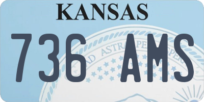 KS license plate 736AMS