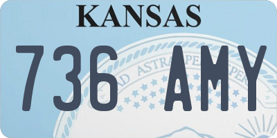 KS license plate 736AMY