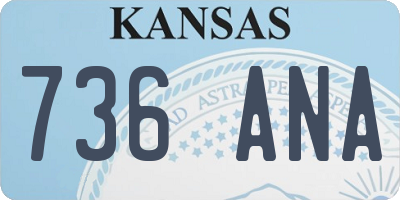 KS license plate 736ANA