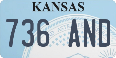 KS license plate 736AND