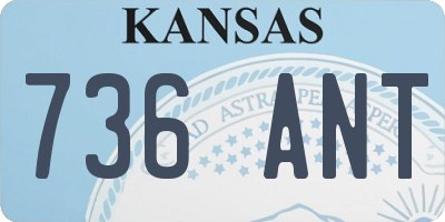 KS license plate 736ANT