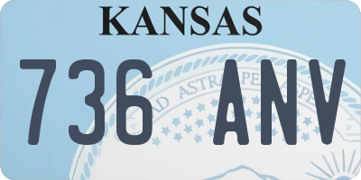 KS license plate 736ANV