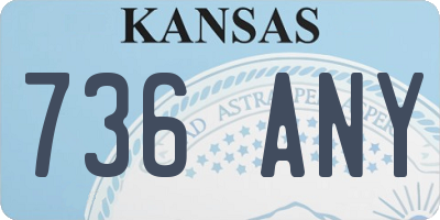 KS license plate 736ANY