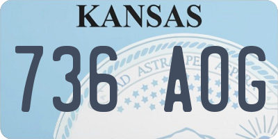 KS license plate 736AOG