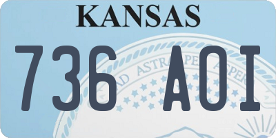 KS license plate 736AOI