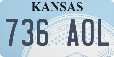 KS license plate 736AOL