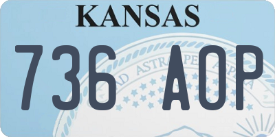 KS license plate 736AOP
