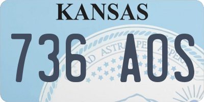 KS license plate 736AOS
