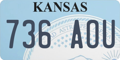 KS license plate 736AOU