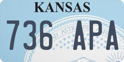 KS license plate 736APA