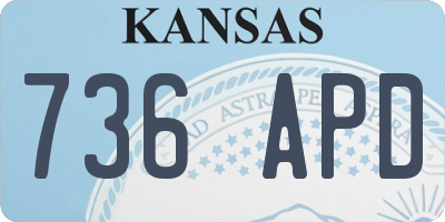 KS license plate 736APD
