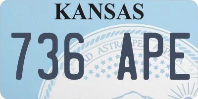 KS license plate 736APE