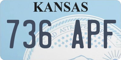 KS license plate 736APF