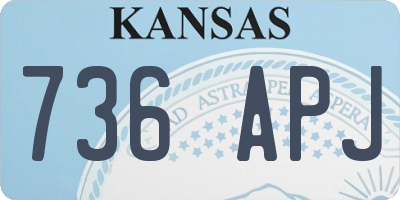 KS license plate 736APJ