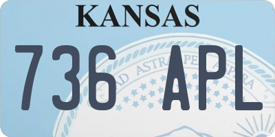 KS license plate 736APL