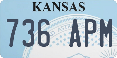 KS license plate 736APM
