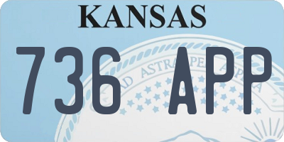 KS license plate 736APP
