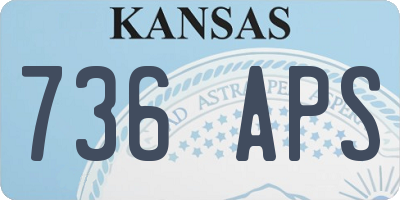 KS license plate 736APS