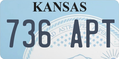 KS license plate 736APT