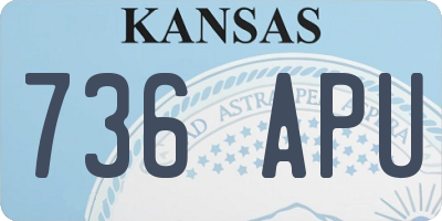 KS license plate 736APU