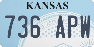 KS license plate 736APW