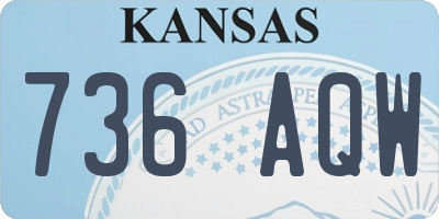KS license plate 736AQW
