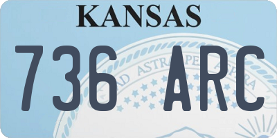 KS license plate 736ARC