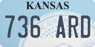 KS license plate 736ARD