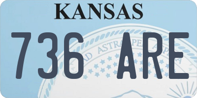 KS license plate 736ARE